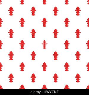 Fire hydrant pattern, cartoon style Stock Vector