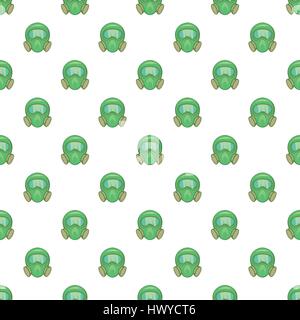 Gas mask pattern, cartoon style Stock Vector