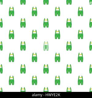 Pants with suspenders pattern, cartoon style Stock Vector