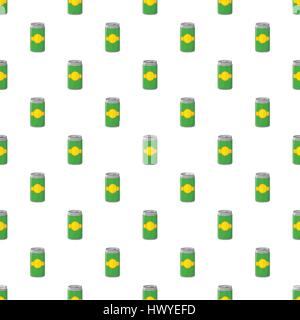 Aluminum cans for beer pattern, cartoon style Stock Vector
