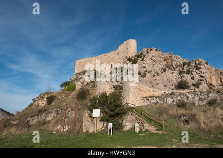 Medieval castle in Poza de la Sal, Burgos, Spain. Stock Photo