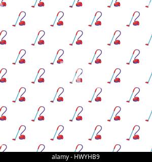 Vacuum cleaner pattern, cartoon style Stock Vector