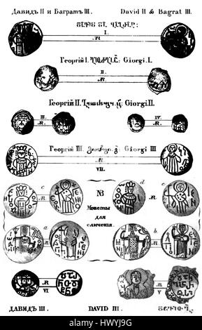The 1844 painting by Barataev depicts David II of Georgia and Bagrat ...