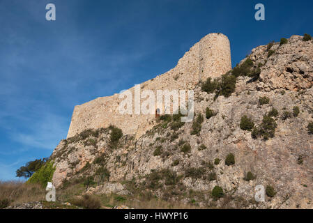 Medieval castle in Poza de la Sal, Burgos, Spain. Stock Photo