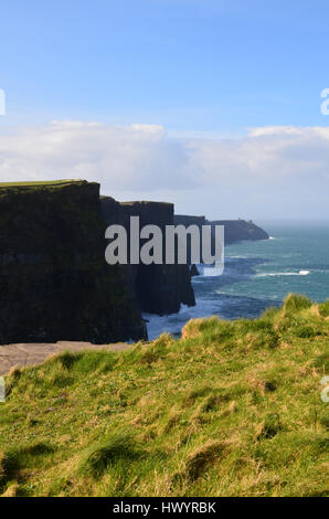 Gorgeous rambling hills and seacliffs in Ireland. Stock Photo