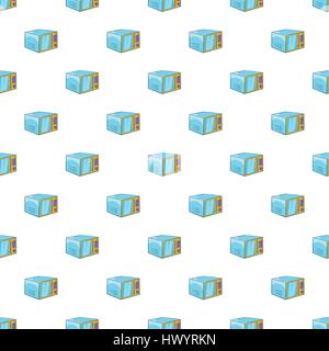 Microwave pattern, cartoon style Stock Vector