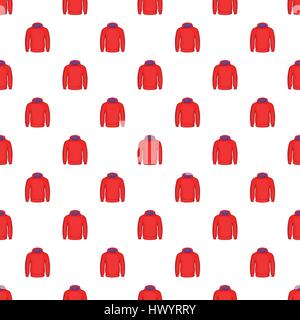 Men winter sweatshirt pattern, cartoon style Stock Vector