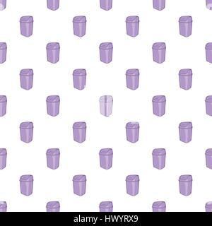 Toilet trash pattern, cartoon style Stock Vector