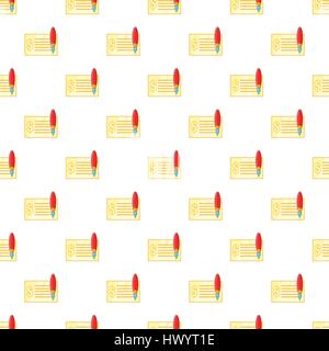 Checkbook pattern, cartoon style Stock Vector
