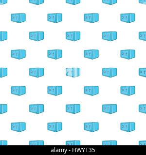 Safety deposit box pattern, cartoon style Stock Vector
