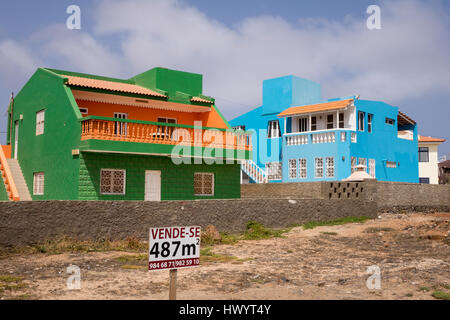 Building plot for sale, Baia das Gatas, Sao Vicente, Cape Verde Islands Stock Photo