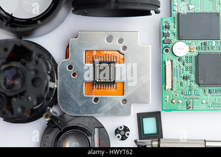 Image photo sensor with electronic and optic parts Stock Photo