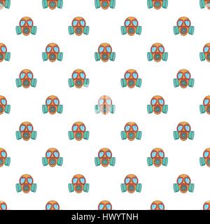 Gas mask pattern, cartoon style Stock Vector