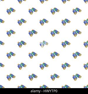 Binoculars pattern, cartoon style Stock Vector