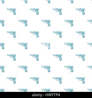 Gun pattern, cartoon style Stock Vector
