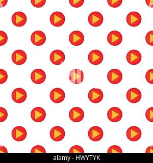 Play button pattern, cartoon style Stock Vector