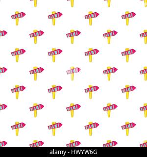 Signpost Miami pattern, cartoon style Stock Vector