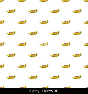 Map of UAE pattern, cartoon style Stock Vector
