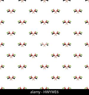UAE flag pattern, cartoon style Stock Vector