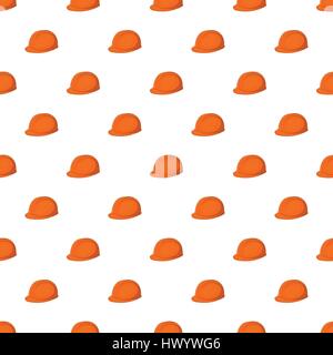 Construction helmet pattern, cartoon style Stock Vector