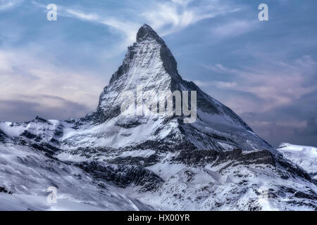 Matterhorn, Zermatt, Gornergrat, Valais, Switzerland, Europe Stock Photo