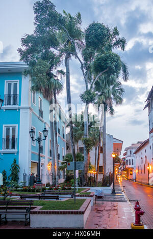 Old buildings in Casco Viejo - Panama City, Panama Stock Photo