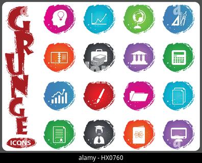 University symbol icons for user interface design Stock Vector