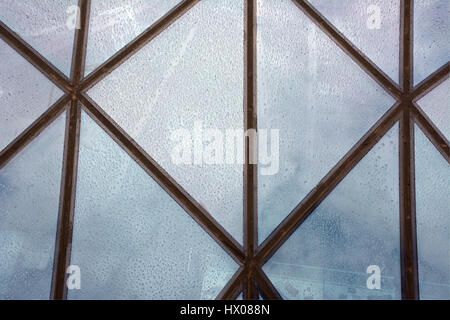 Raindrops on glass Stock Photo