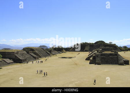 Monte Alban, Pre-Colombian Archeological Site, Oaxaca, Mexico Stock Photo