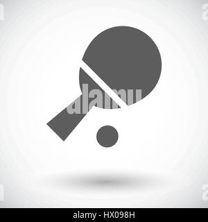 Table tennis. Single flat icon on white background. Vector illustration. Stock Vector