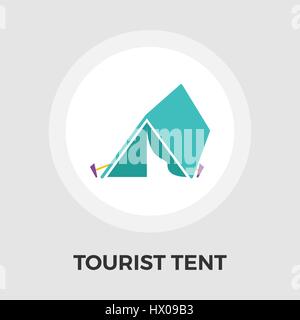 Tourist Tent Icon Vector. Flat icon isolated on the white background. Editable EPS file. Vector illustration. Stock Vector