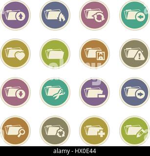 Folders icon set for web sites and user interface Stock Vector