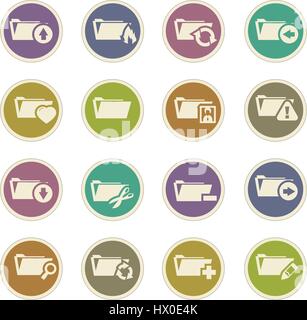 Folders icon set for web sites and user interface Stock Vector