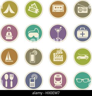 Travel icon set for web sites and user interface Stock Vector