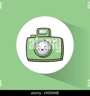 kawaii camera photographic image Stock Vector