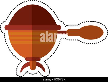 cartoon coffee machine manual maker Stock Vector