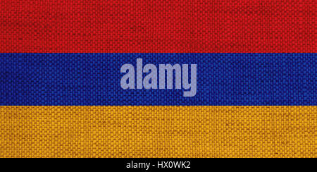 flag of armenia on old linen Stock Photo - Alamy