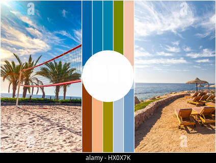 The beach at the luxury hotel, Sharm el Sheikh, Egypt Stock Photo