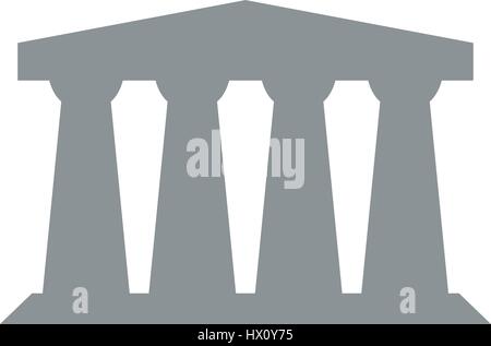 Museum icon illustrated on white background in vector Stock Vector