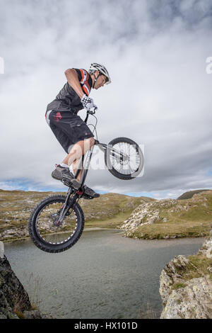 Cross-country mountain biking Stock Photo