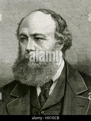 Robert Gascoyne-Cecil, 3rd Marquess of Salisbury (1830-1903). British Conservative statesman and Prime Minister. Known as Lord Salisbury. Portrait. Engraving by Carretero. 'La Ilustracion Espanola y Americana', 1885. Stock Photo