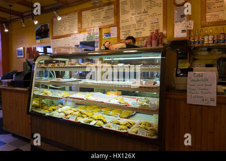 EUGENE, OR - MARCH 9, 2017: Espresso Roma coffee shop interior at the University of Oregon campus. Stock Photo