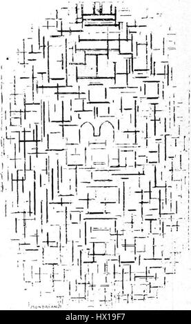 Drawing by Piet Mondrian Stock Photo