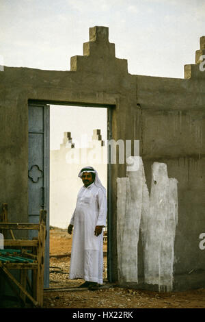 Riyadh Saudi Arabia -- Saudi's relax at their rest house in the desert outside of Riyadh. Stock Photo