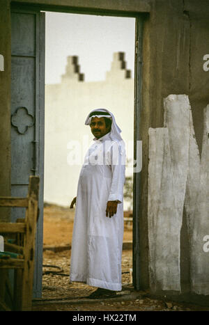 Riyadh Saudi Arabia -- Saudi's relax at their rest house in the desert outside of Riyadh. Stock Photo