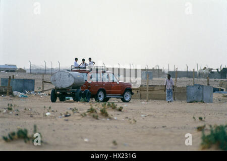 Riyadh Saudi Arabia -- Saudi's relax at their rest house in the desert outside of Riyadh. Stock Photo