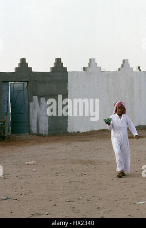 Riyadh Saudi Arabia -- Saudi's relax at their rest house in the desert outside of Riyadh. Stock Photo