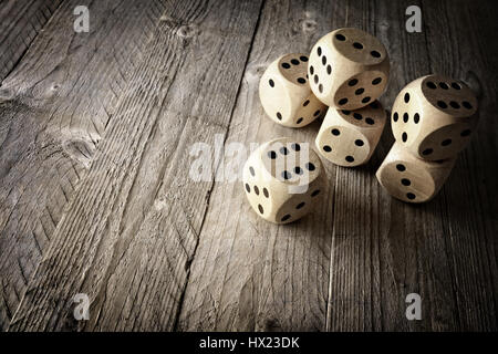 Rolling the dice concept for business risk, chance, good luck or gambling Stock Photo