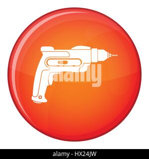 Hand drill icon, flat style Stock Vector
