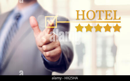 Five stars luxury Hotel service and accommodation Stock Photo